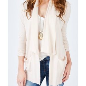 Love Stitch Flyaway Cream Cardigan W/ Pockets